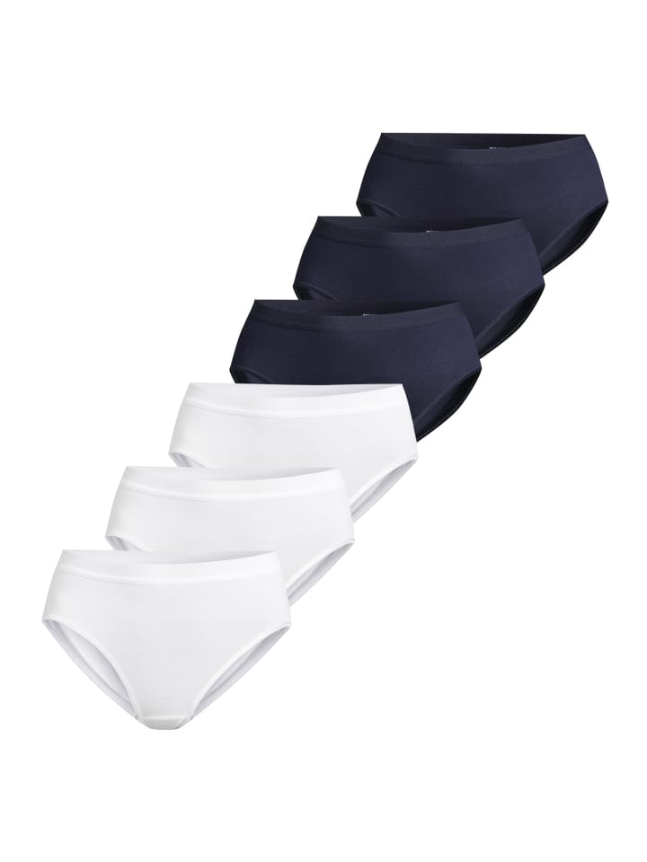 Taillen Slip Modal in Weiß / blau