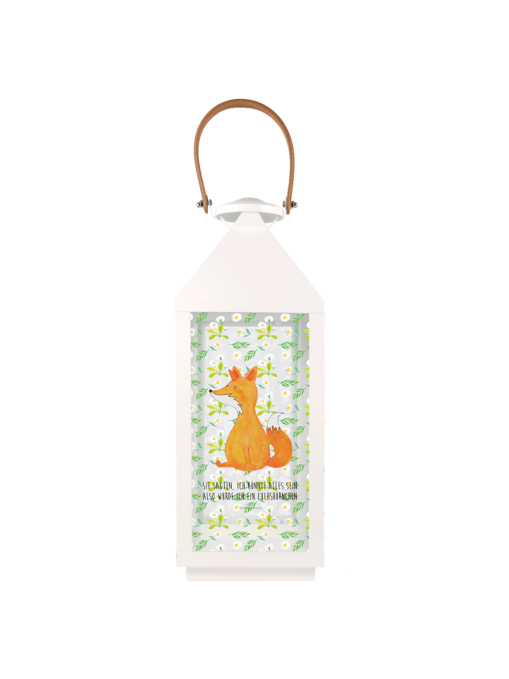 Laterne Einhorn Fuchs mit Spruch in Transparent