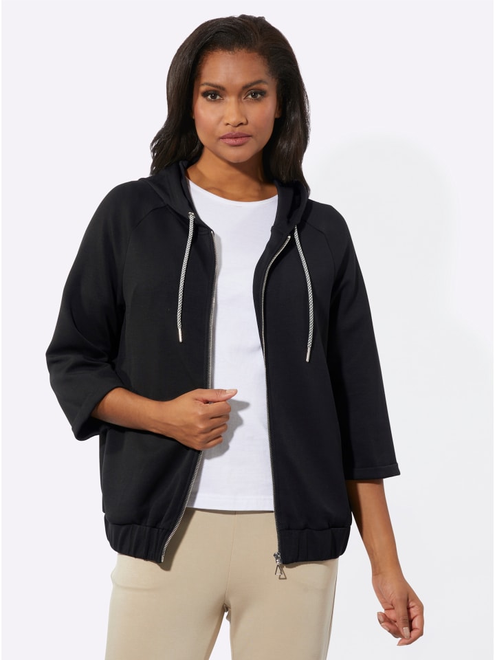 Shirtjacke in schwarz