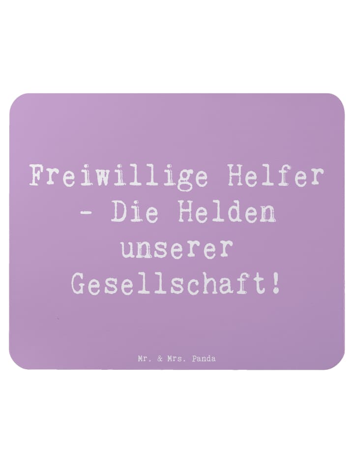 Mouse-Pad Spruch Freiwilliger Held mit Spruch in Lavendeltraum