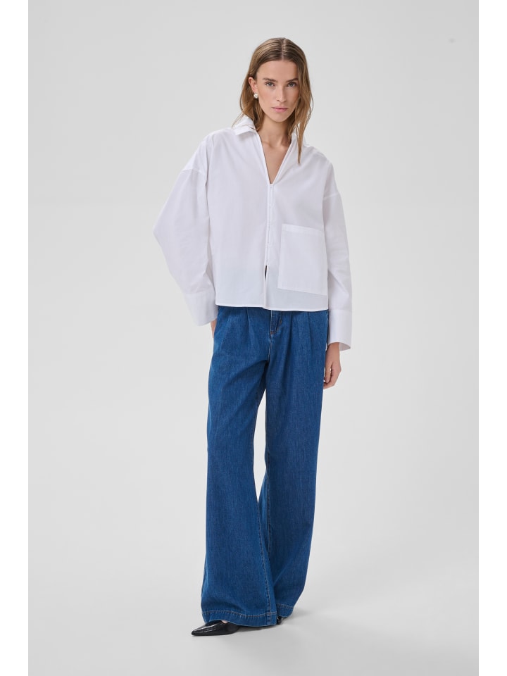 Langarm - Hemd MWSunna Box fit in Bright White
