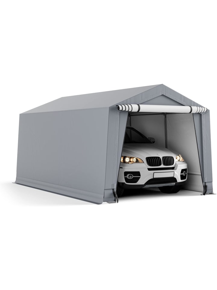 Garagenzelt Carport 490x290x245cm in Grau