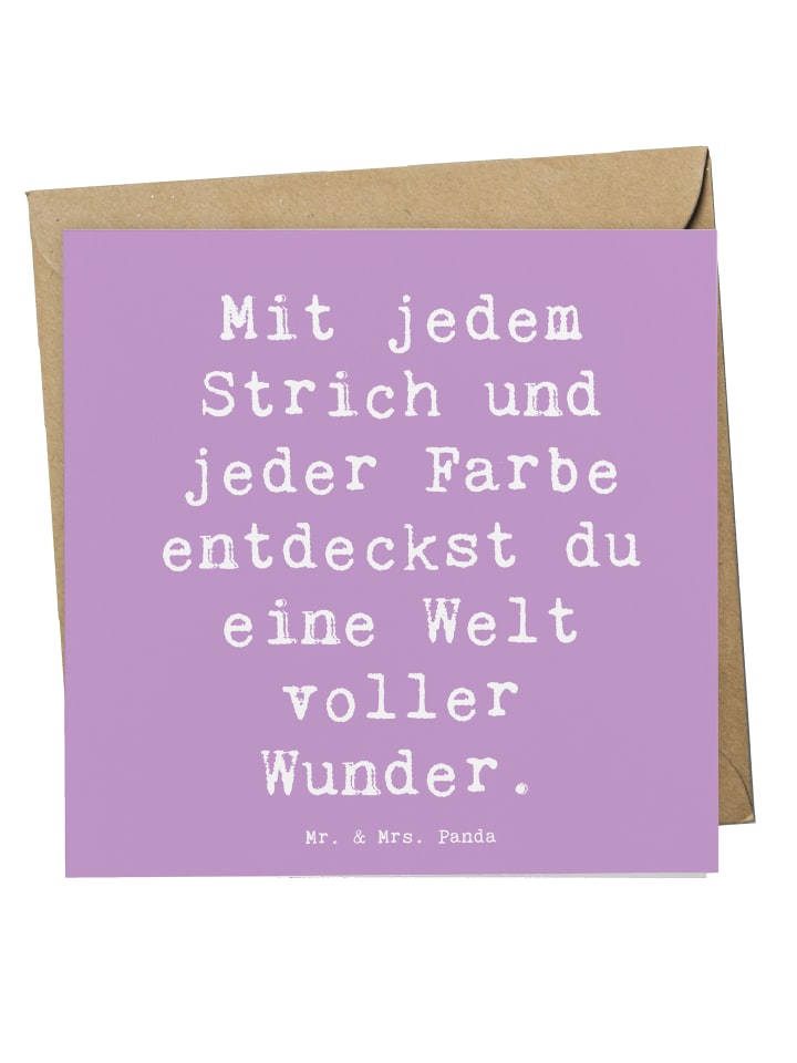Glückwunschkarte Spruch Die Freude an der Kreat... in Lavendeltraum