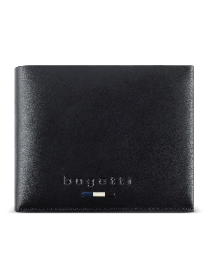 Romeo Geldbörse RFID Schutz Leder 11.5 cm schwarz
