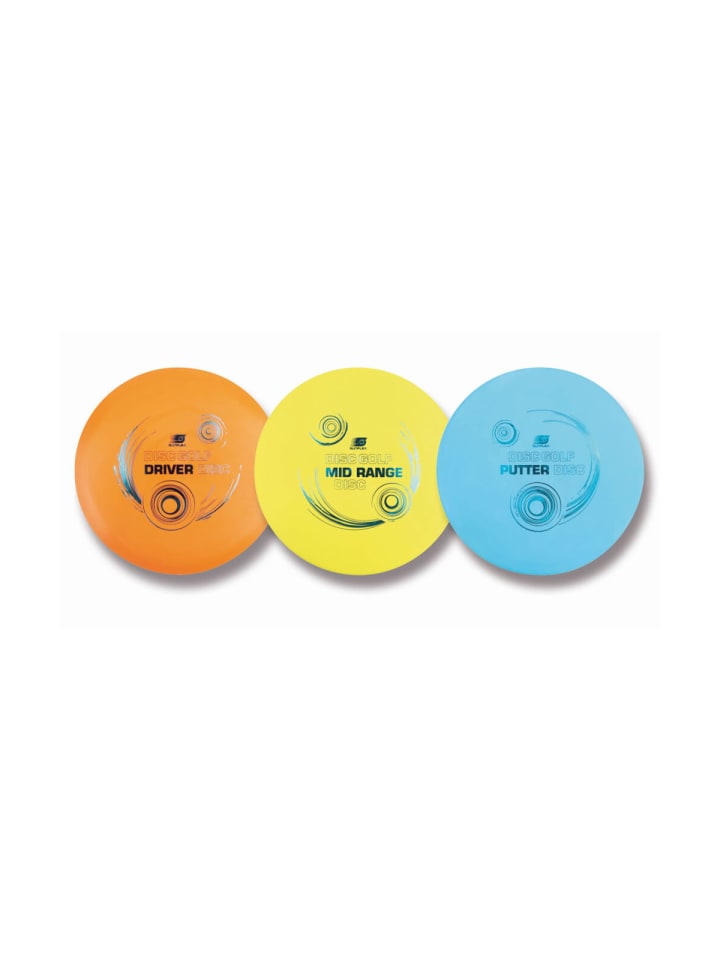 Disc Golf Set mit Tragetasche Frisbee Wurfscheibe in mehrfarbig