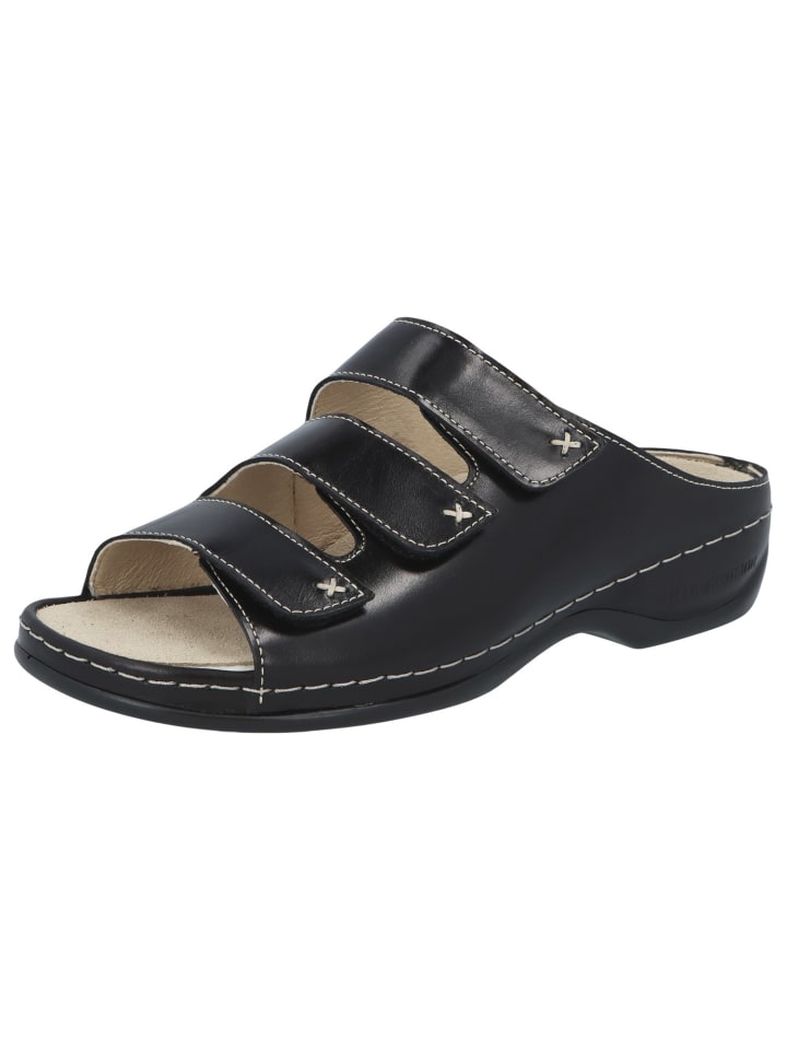 Pantolette bequem Franziska in schwarz