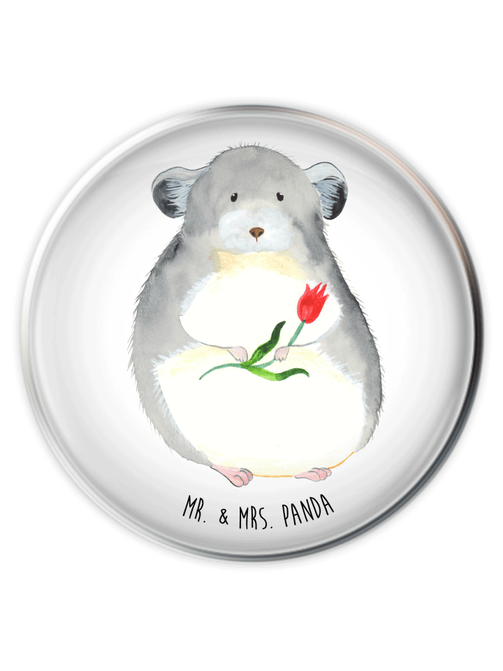 Waschbecken Stöpsel Chinchilla Blume ohne Spruch in Weiß