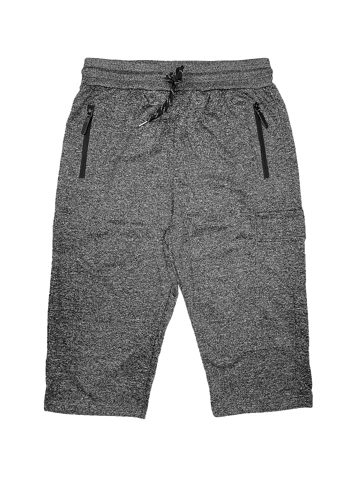 Freizeit Capri Hose Schorts mit Cargo Tasche in Dunkelgrau