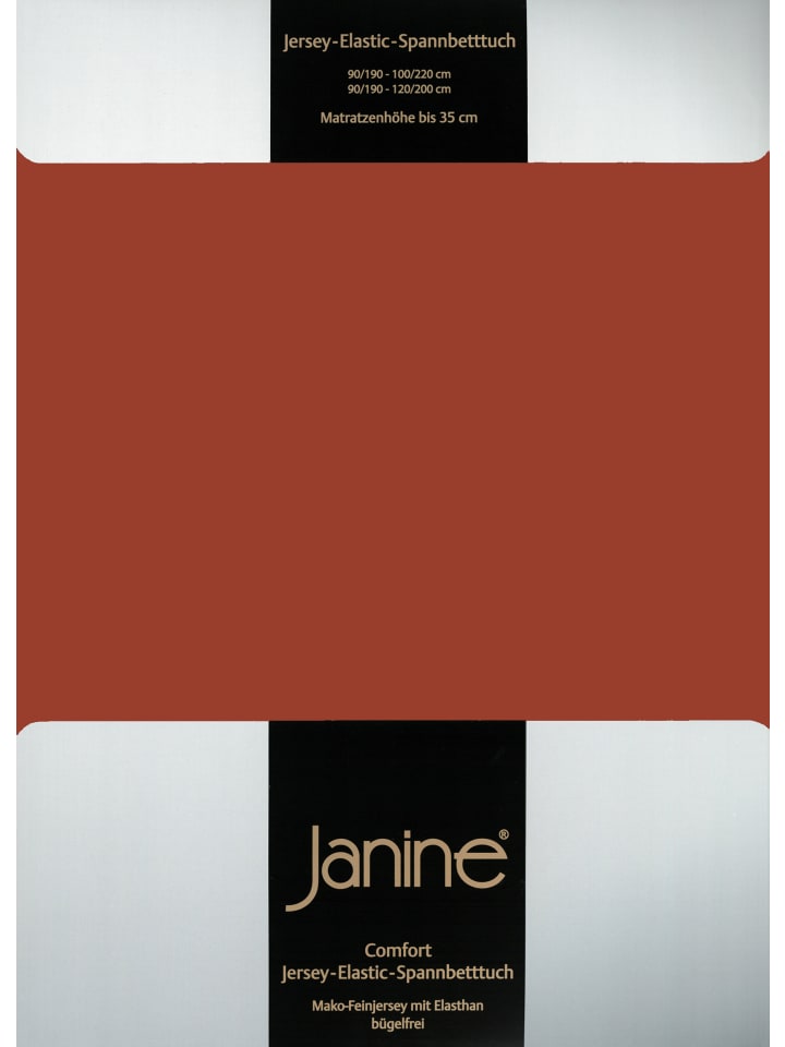 Janine Spannbetttuch Elastic Jersey 5002 in tabasco