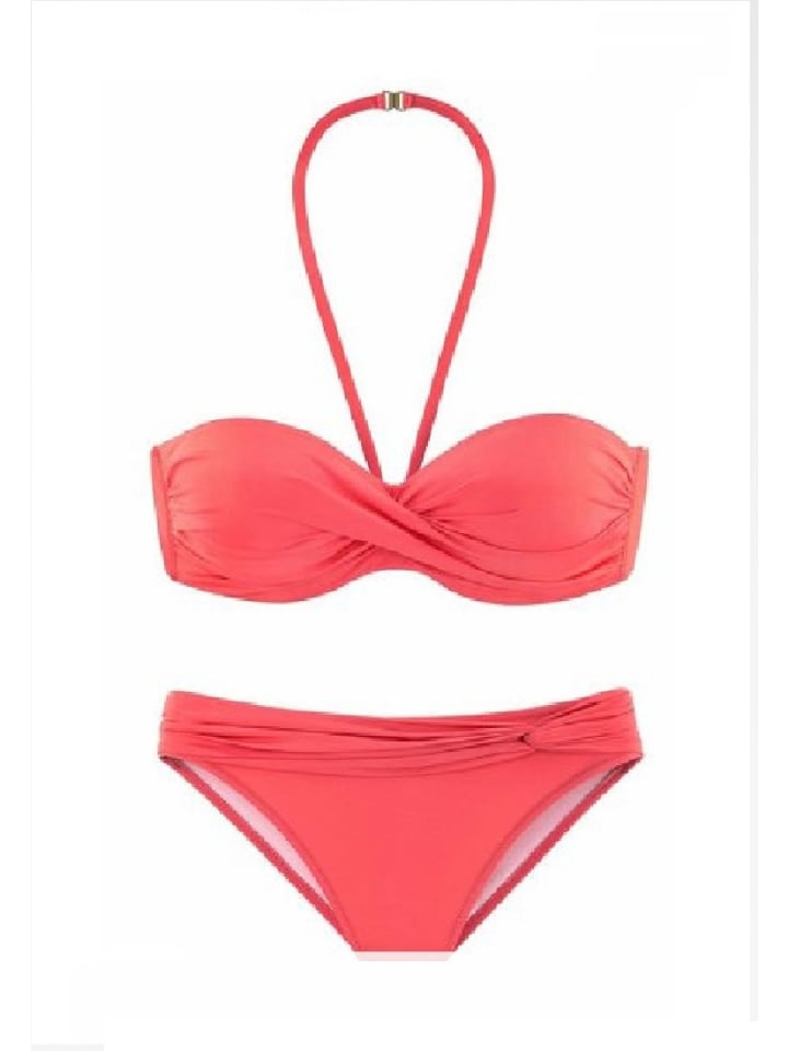 Bügel-Bandeau-Bikini in hummer