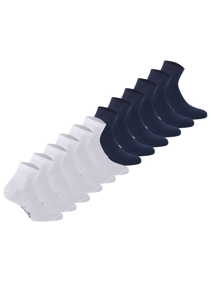 Socken 12er Pack in Weiß/Dunkelblau