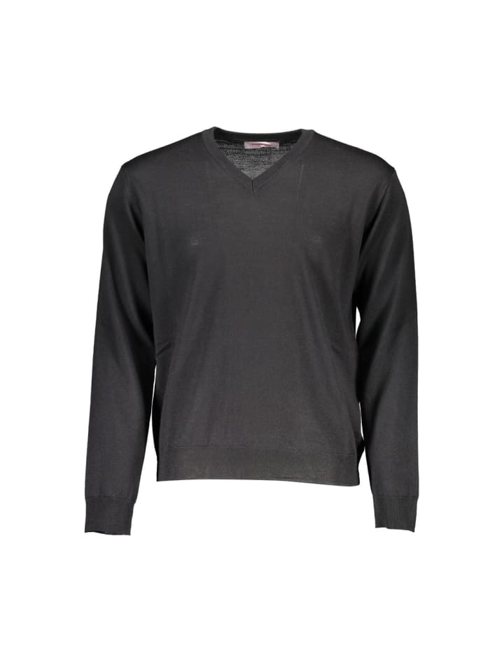Schwarz Wolle Sweatshirt