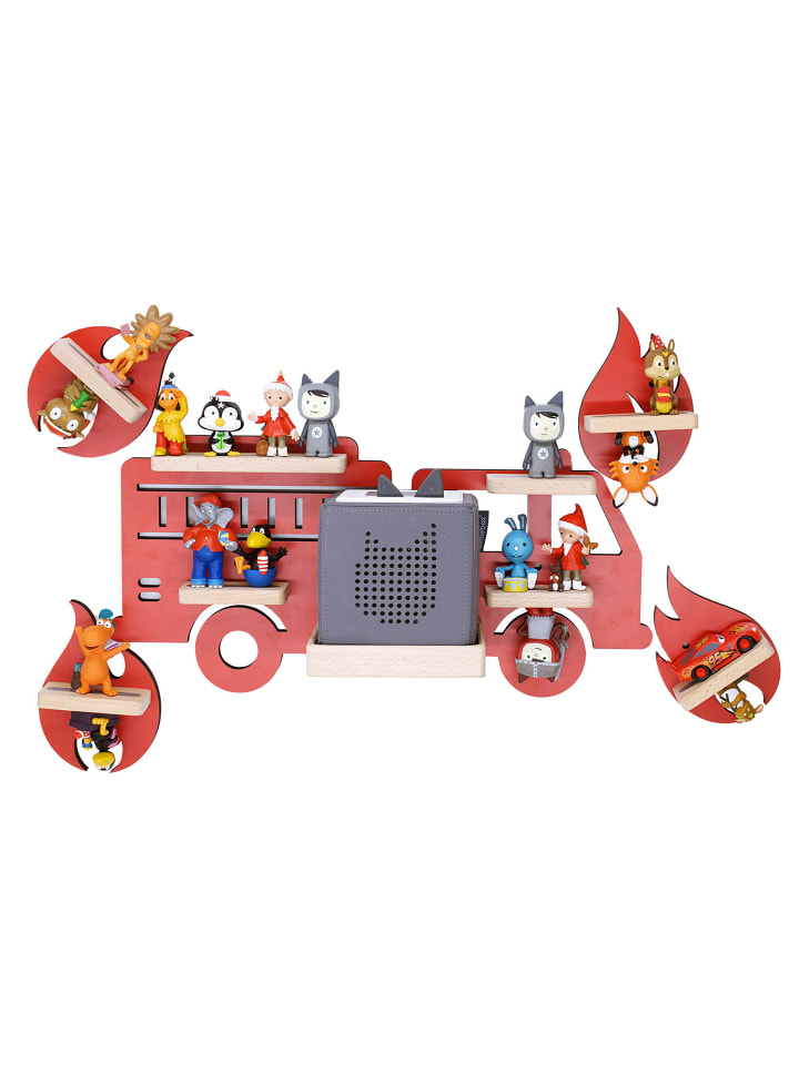 Regal Feuerwehr Kinder Toniebox Tonies Figuren in Rot