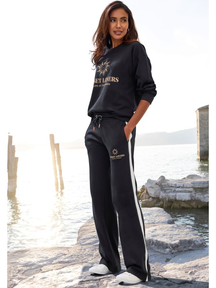 Loungehose in schwarz