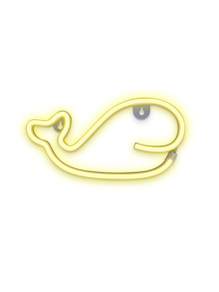 Neon LED Zeichen Licht Batterie / USB LED Licht Home Leuchtschild Nachtlicht Wal - WarmWeiß in Weiß