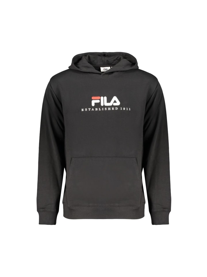 Schwarz Baumwolle Herren Sweatshirt