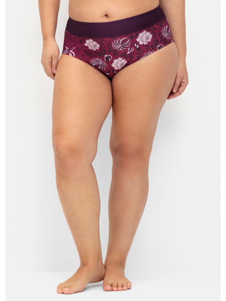 Bikini-Hose in beere-gemustert