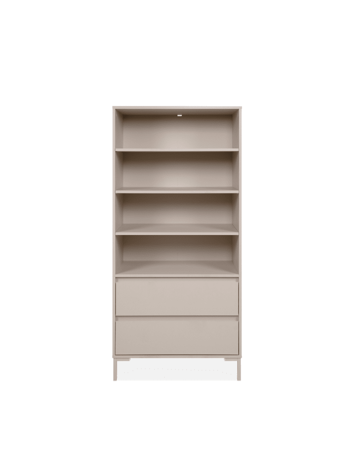 Bibliothek NERIO in Beige - (W)77,5 x (H)165 x (L)40 cm