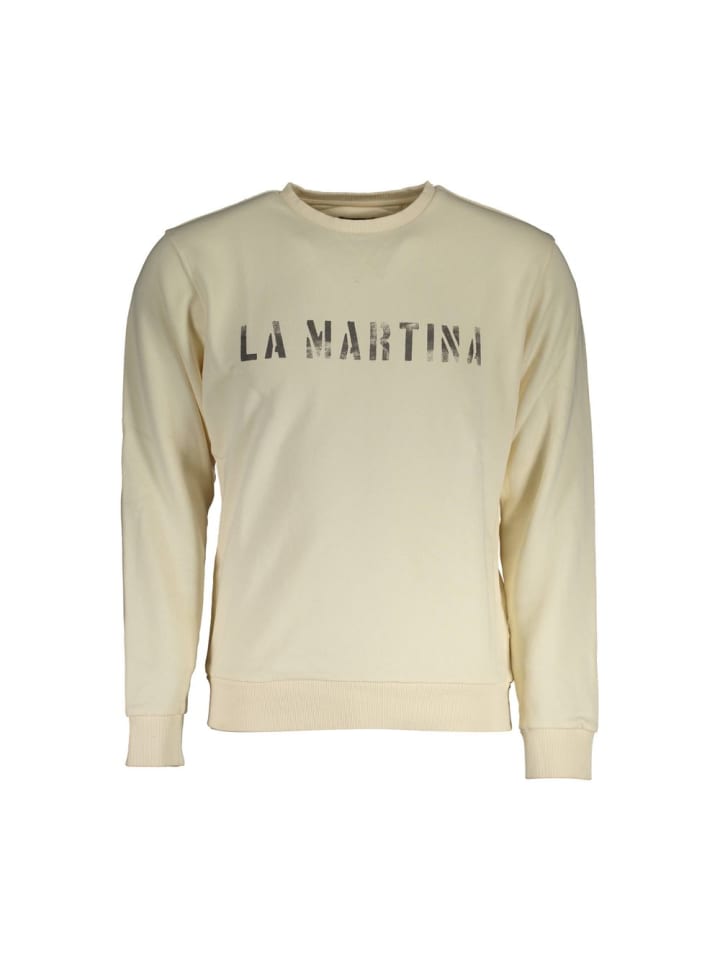 Weiß Baumwolle Herren Sweatshirt