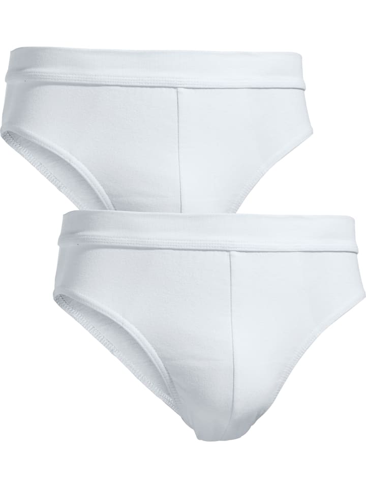 Baumwolle, Single-Jersey Slip 2er-Pack in weiß