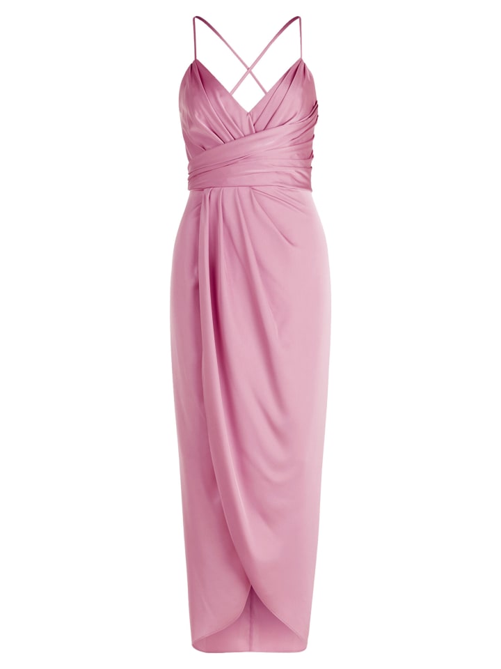 Abendkleid mit Raffung in Peony Blush