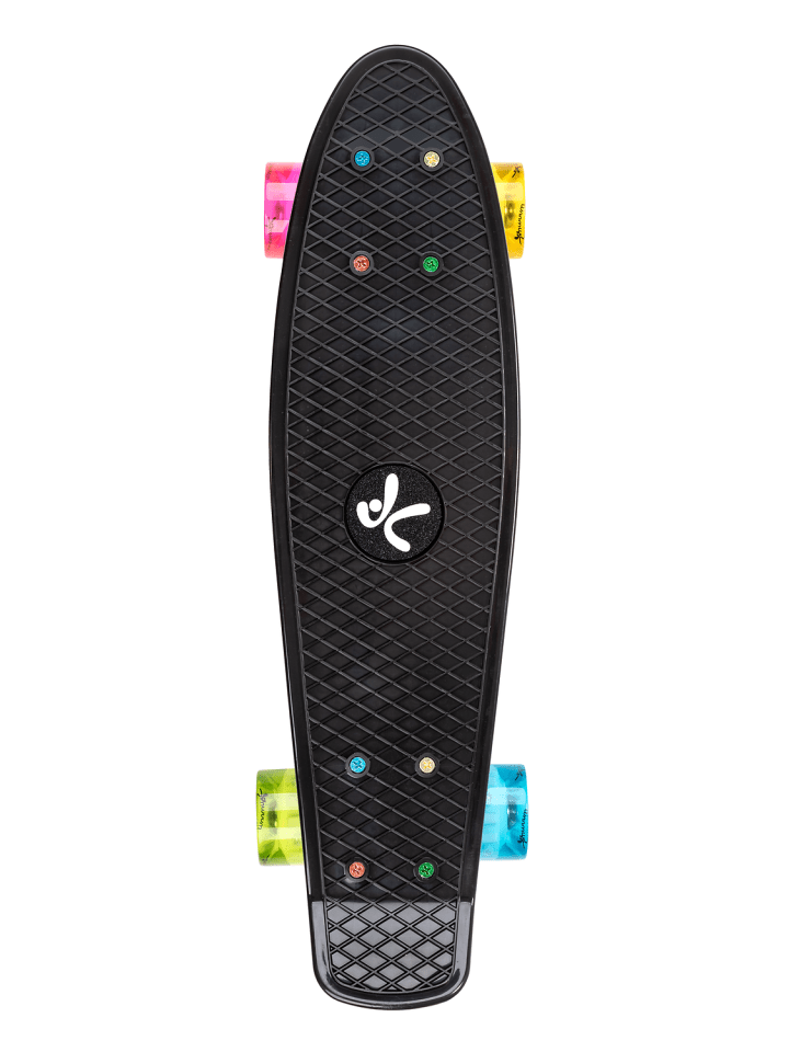 Skateboard ABEC 5 Fun Neon, mit Leuchtrollen