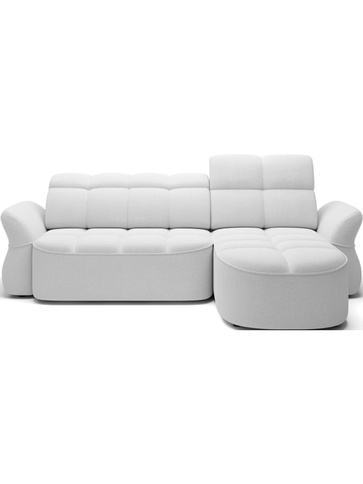 Benny Recamiere Rechts in Weiß - (L) 185 x (B) 301 x (H) 115 cm