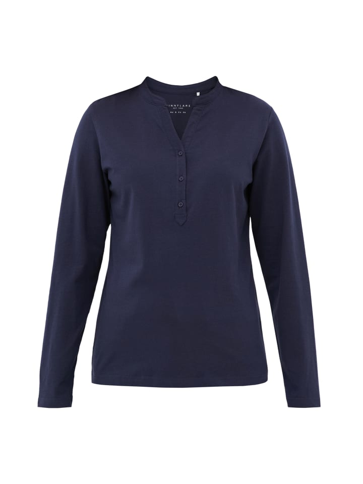 Langarmshirt Basic in dark blue