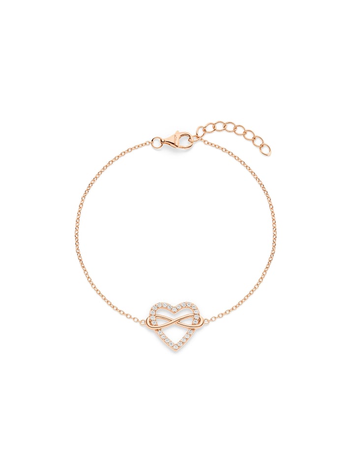 Armband Infinity Heart in roségold