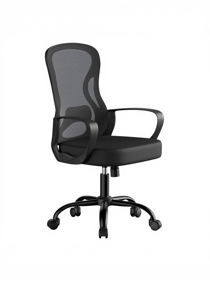 Bürostuhl Kime in Schwarz - (B)58.5 x (H)104.5 x (T)63.5 cm