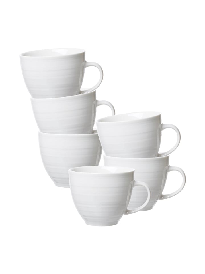 6er Set Kaffeetassen Suomi in Beige 260 ml