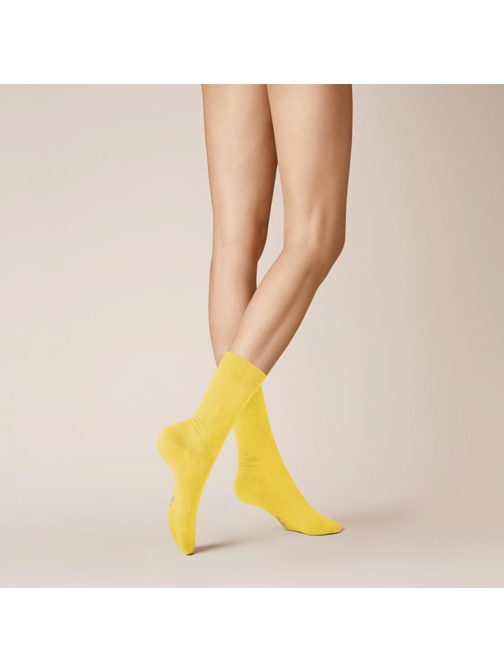 Socken Liz druckfrei in light yellow
