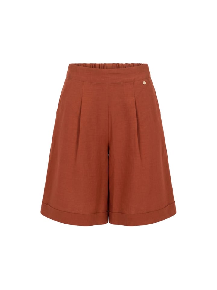 Braun Viskose Damen Shorts
