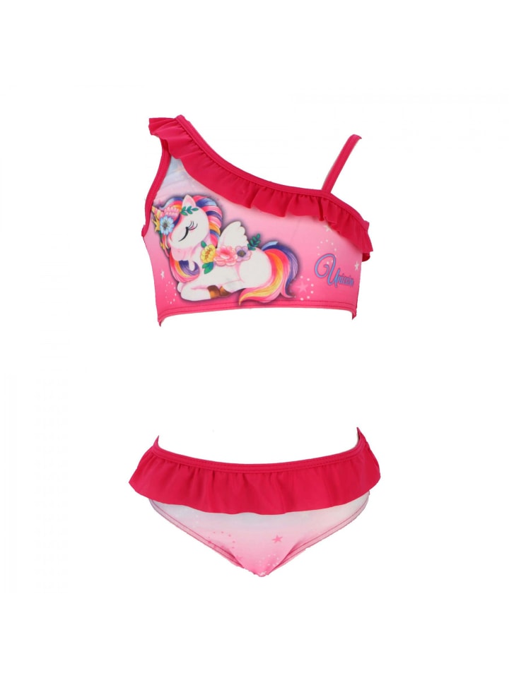 Einhorn Mädchen Badeanzug Magischer Bikini für den Pool oder am Strand in Pink