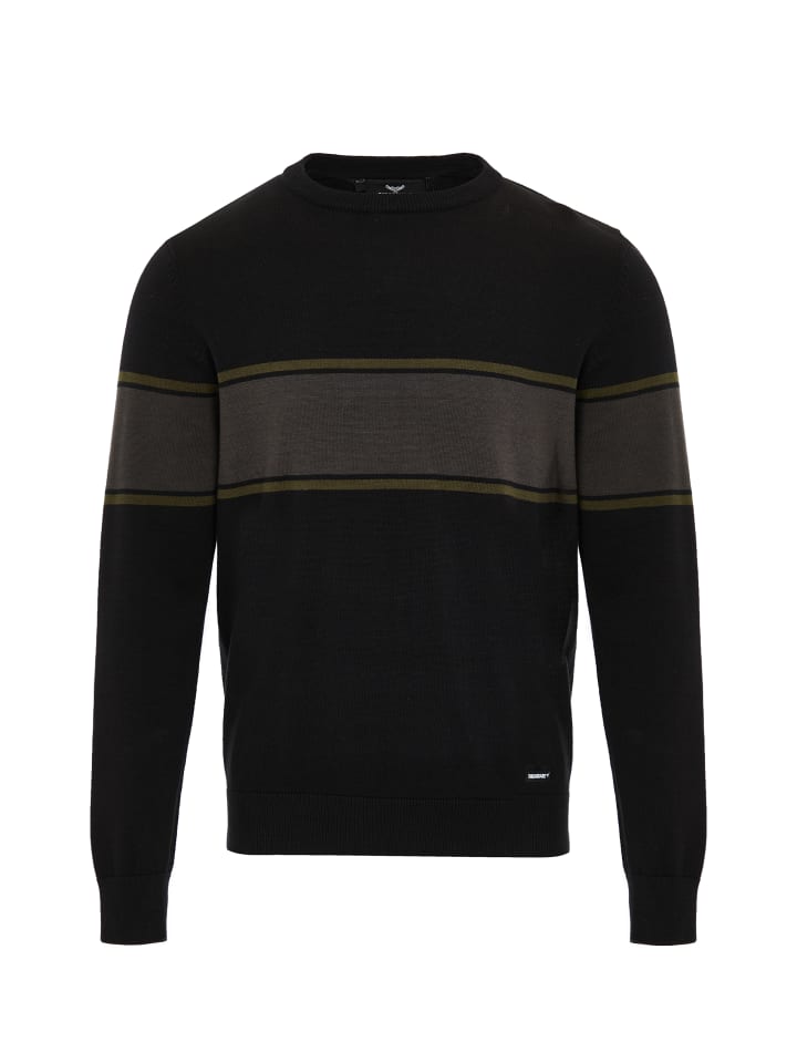 Pullover THB Jumper Crew Greenwich in Black