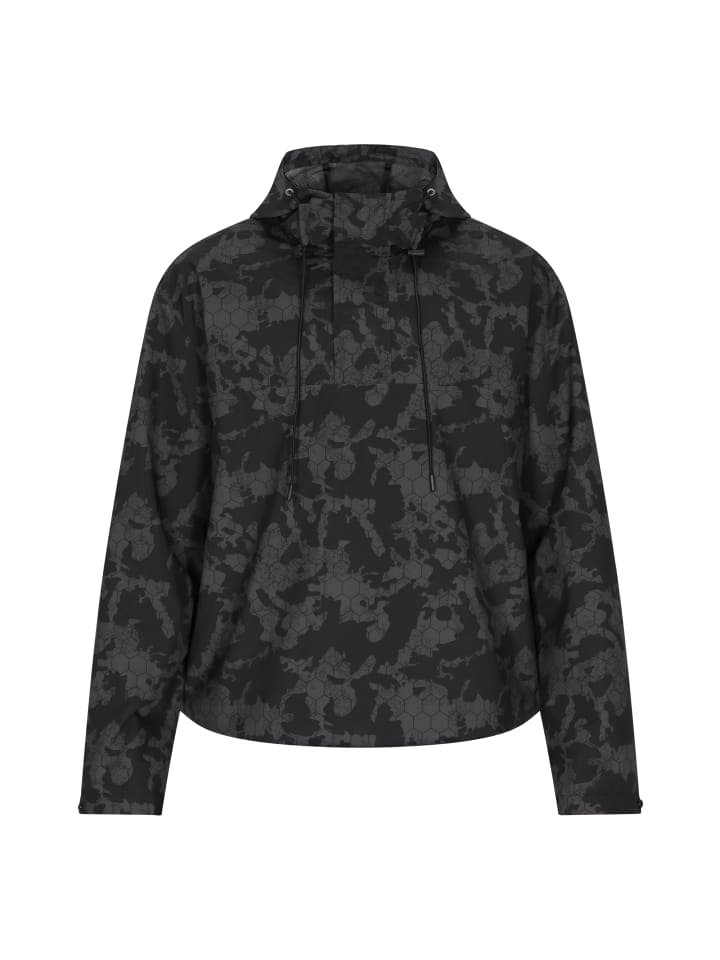 Herren Schlupfjacke in Dunkelgrau Schwarz Camouflage