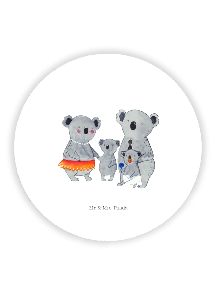 Kühlschrankmagnet Koala Familie ohne Spruch in Weiß