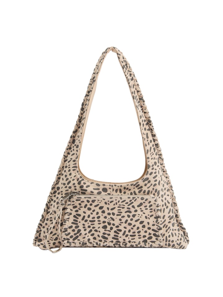 Calm Schultertasche Leder 33 cm dotty leo
