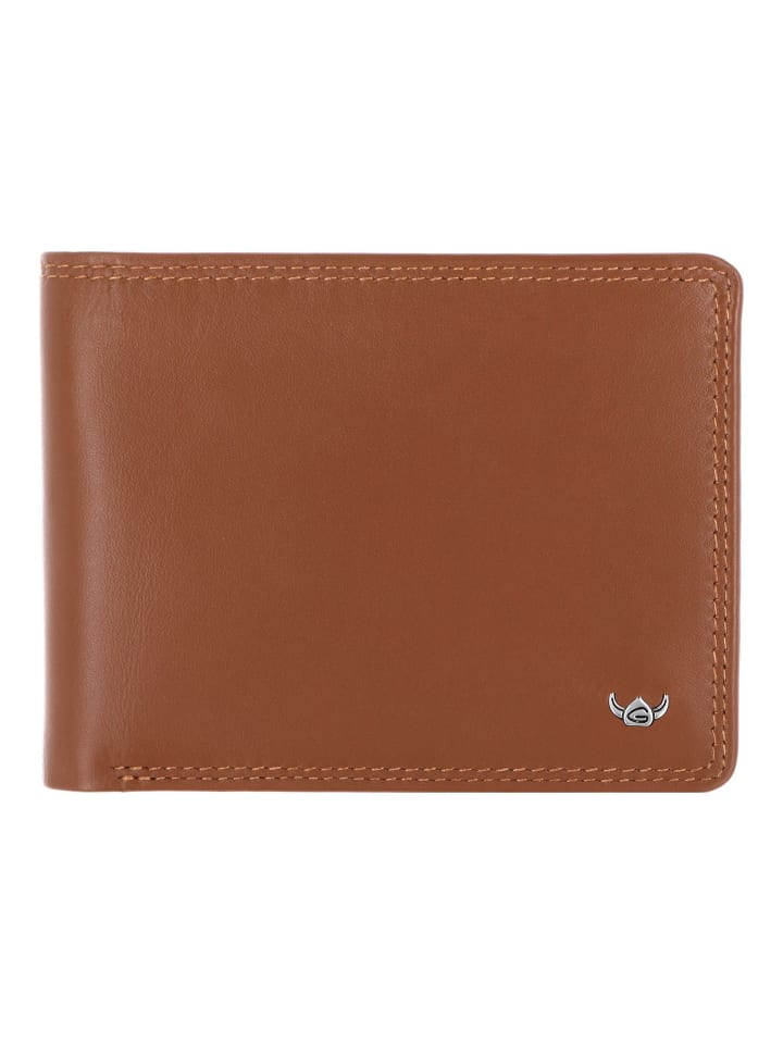 Polo Geldbörse RFID Schutz Leder 12 cm cognac