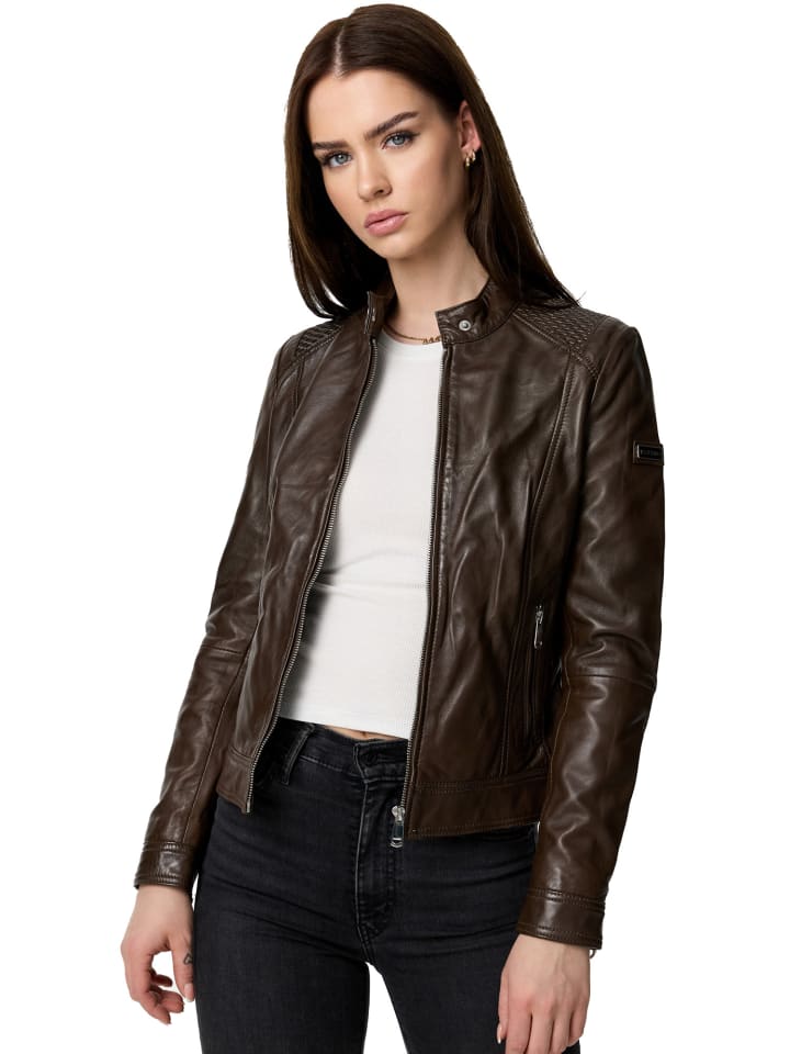 Lederjacke "F520" - in Braun