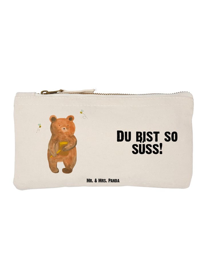 Etui Bär Honig mit Spruch in Weiß