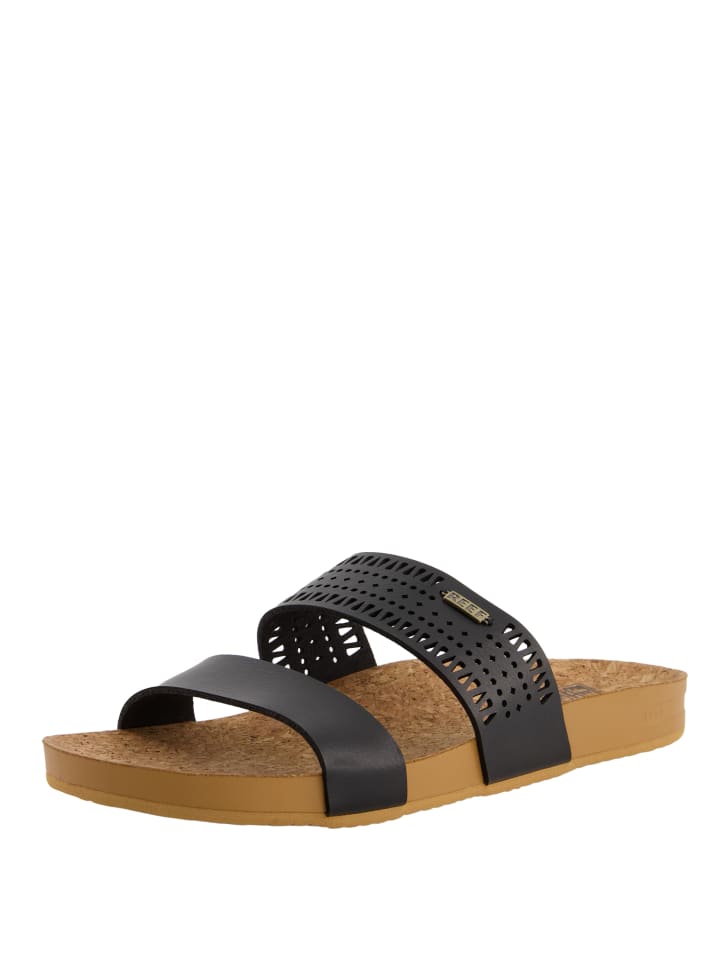 Slipper Cushion Vista Perf in Black/Tan