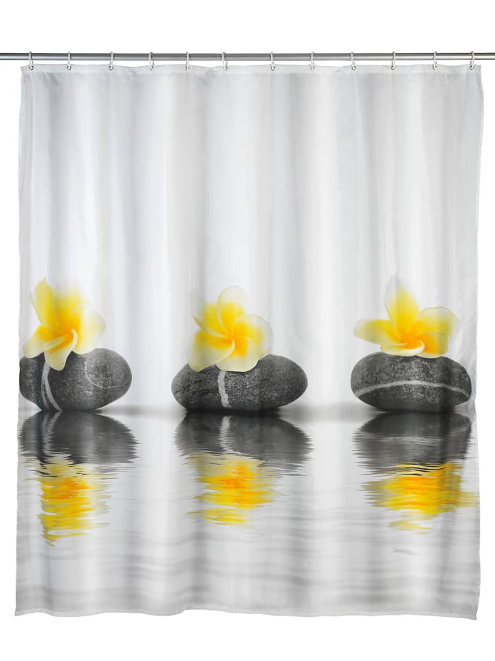Duschvorhang Stones with Flower, Duschvorhang Mod. Stones with Flower