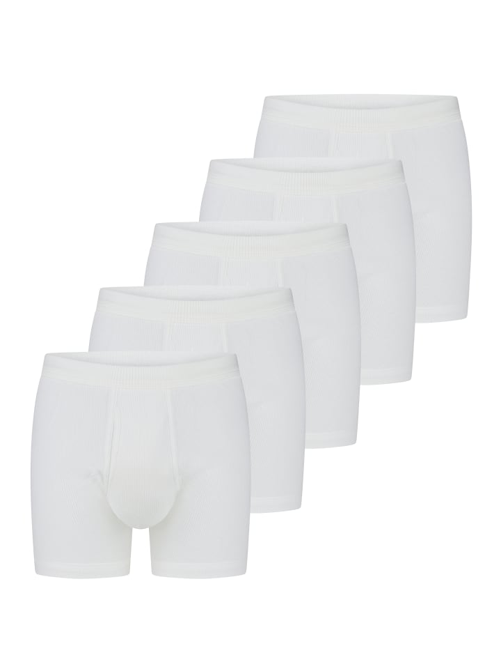 Retro Short / Pant Doppelripp in Weiß