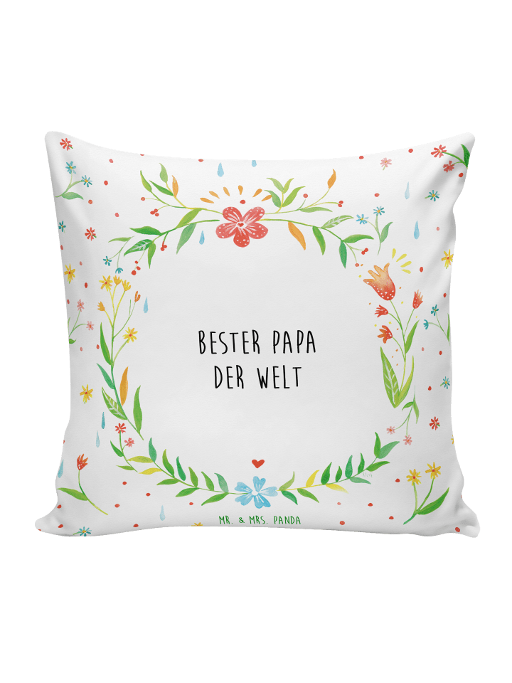 Kissen 40x40 Papa mit Spruch in Weiß
