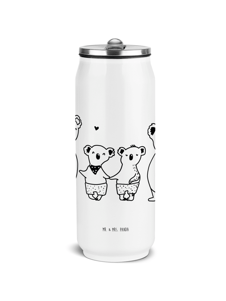 Trinkflasche Koala Familie zwei ohne Spruch in Weiß