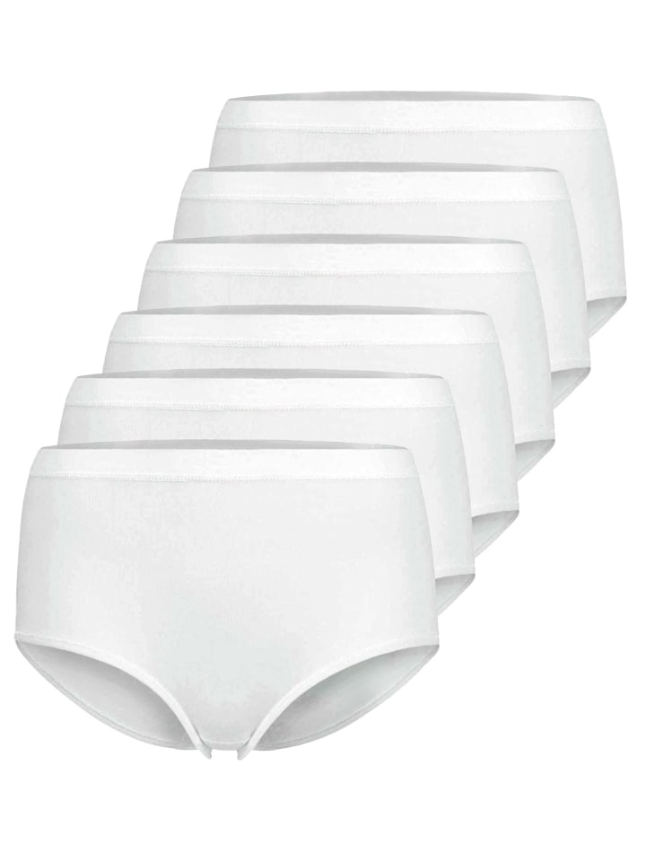 6er Pack Taillenslip in weiss