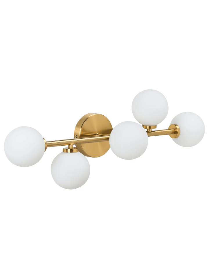 Wandleuchte MINOTOS in Gold/Weiß - (W) 65 x (H) 23 x (L) 21 cm
