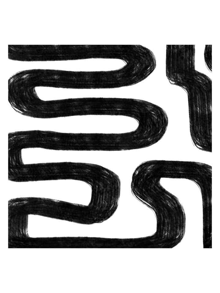 Tapete Abstrakt in Schwarz - (W) 200 × (L) 280 cm