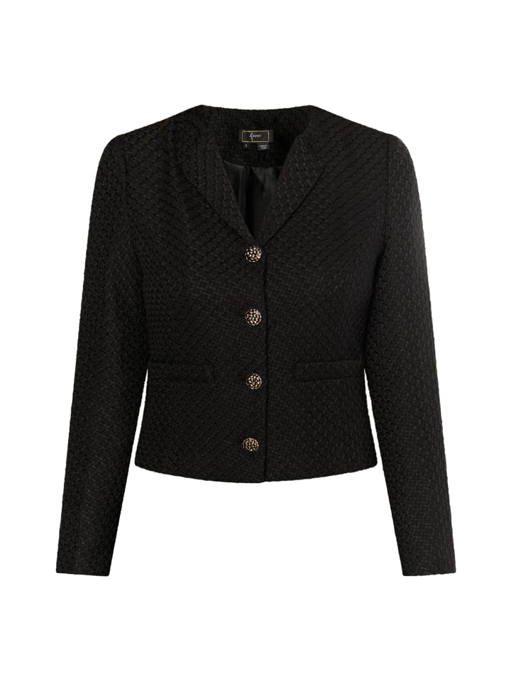 Damen Bouclé Jacke in Schwarz